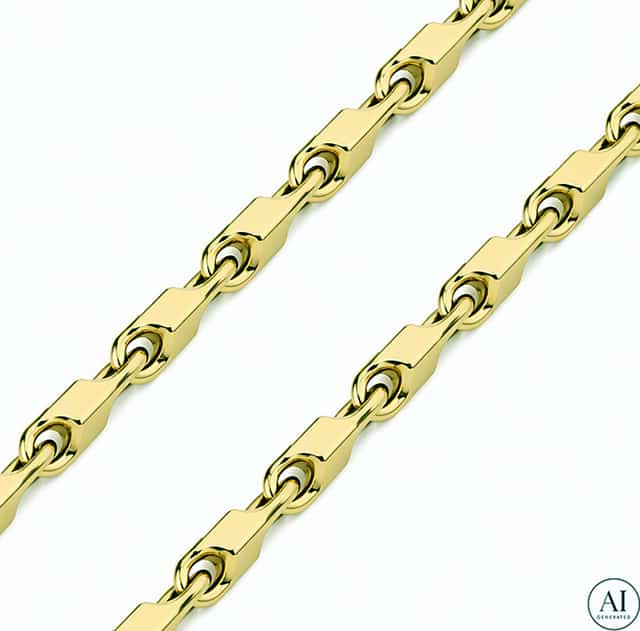 14K-os arany lánc Glare 674
