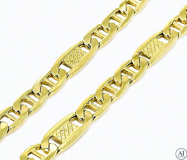 14K-os arany lánc, Glare 875