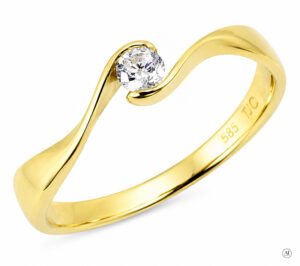 14K-os aranygyűrű Glare 1800